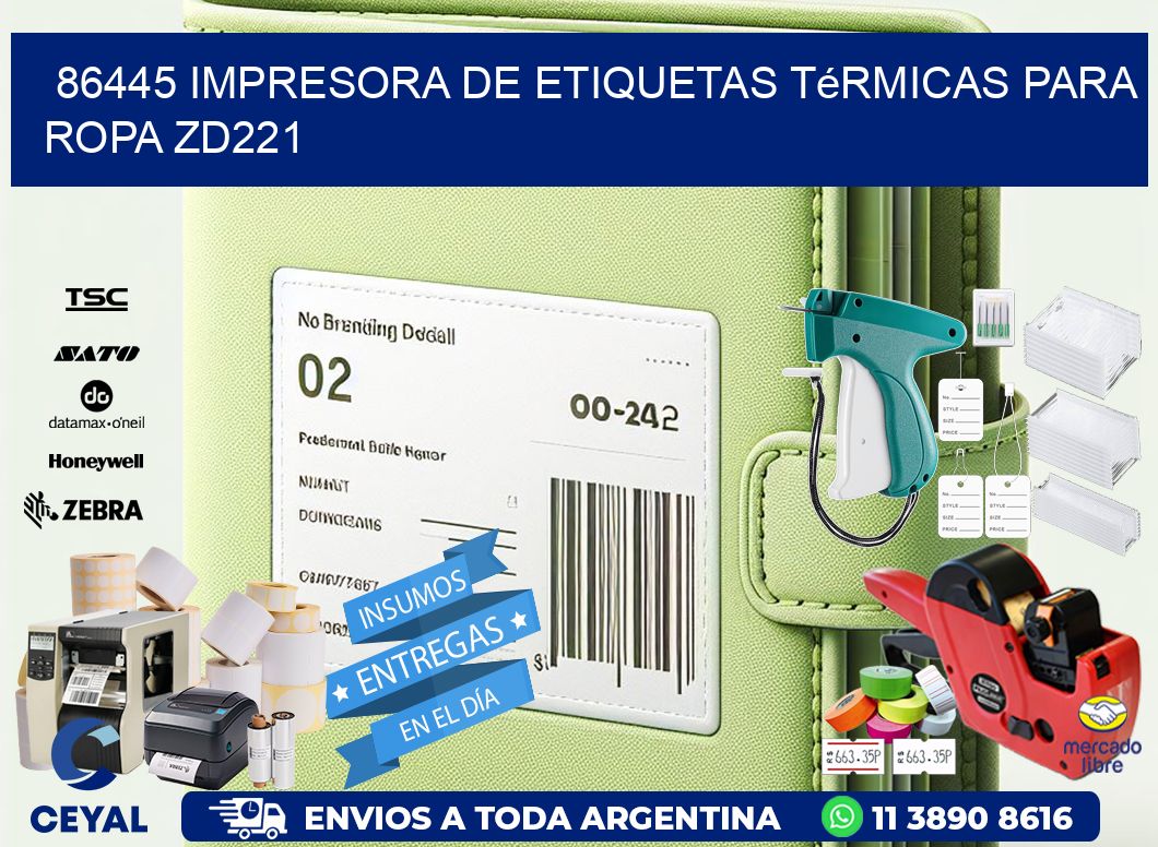 86445 impresora de etiquetas térmicas para ropa ZD221