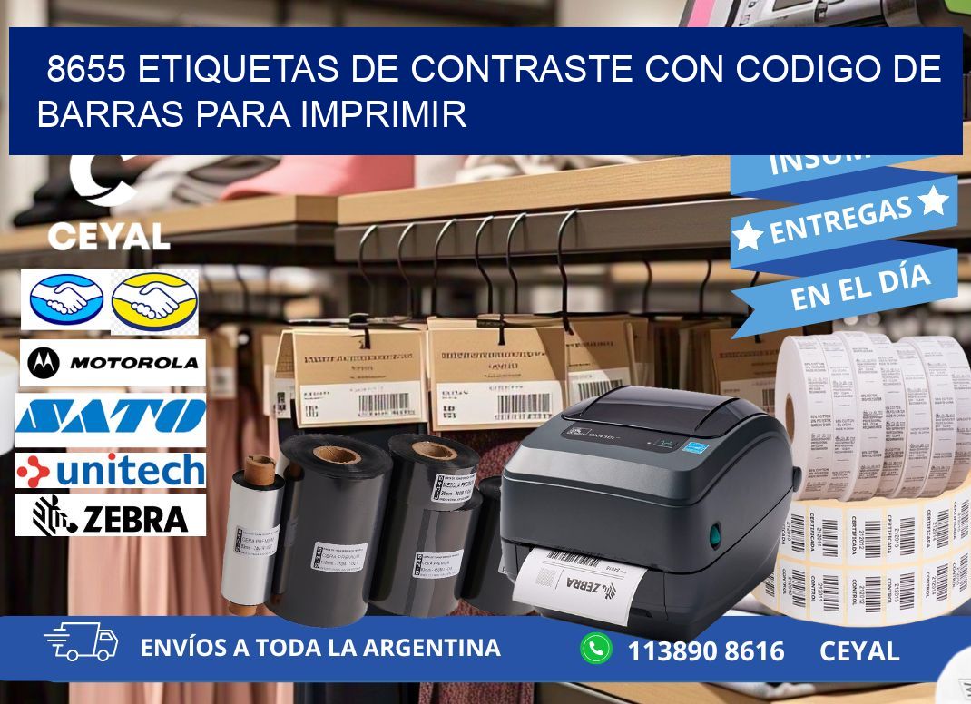 8655 etiquetas de contraste con codigo de barras para imprimir