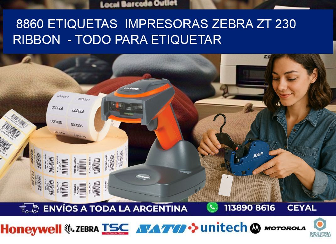 8860 etiquetas  impresoras zebra zt 230 ribbon  - Todo para Etiquetar