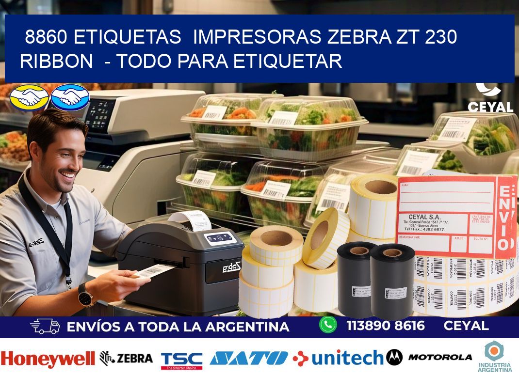 8860 etiquetas  impresoras zebra zt 230 ribbon  – Todo para Etiquetar