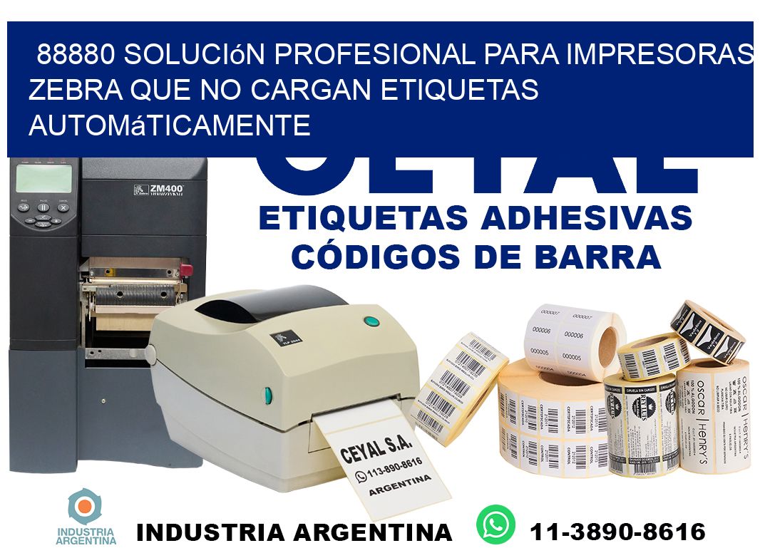 88880 solución profesional para impresoras zebra que no cargan etiquetas automáticamente