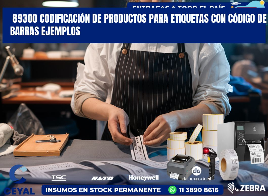 89300 Codificación de productos para etiquetas con código de barras ejemplos