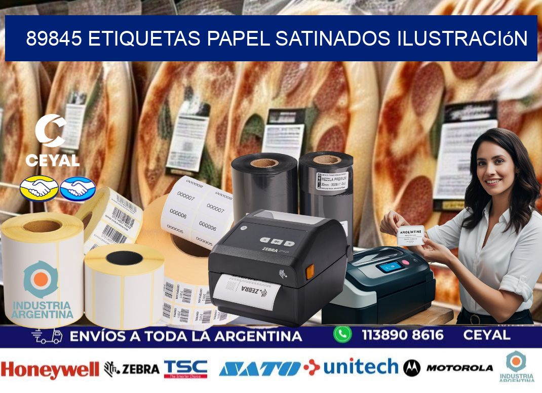 89845 etiquetas papel satinados ilustración
