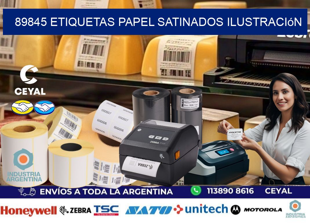 89845 etiquetas papel satinados ilustración