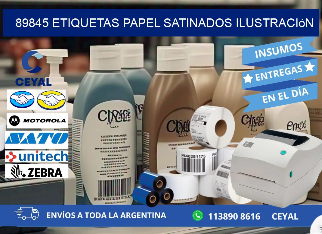 89845 etiquetas papel satinados ilustración