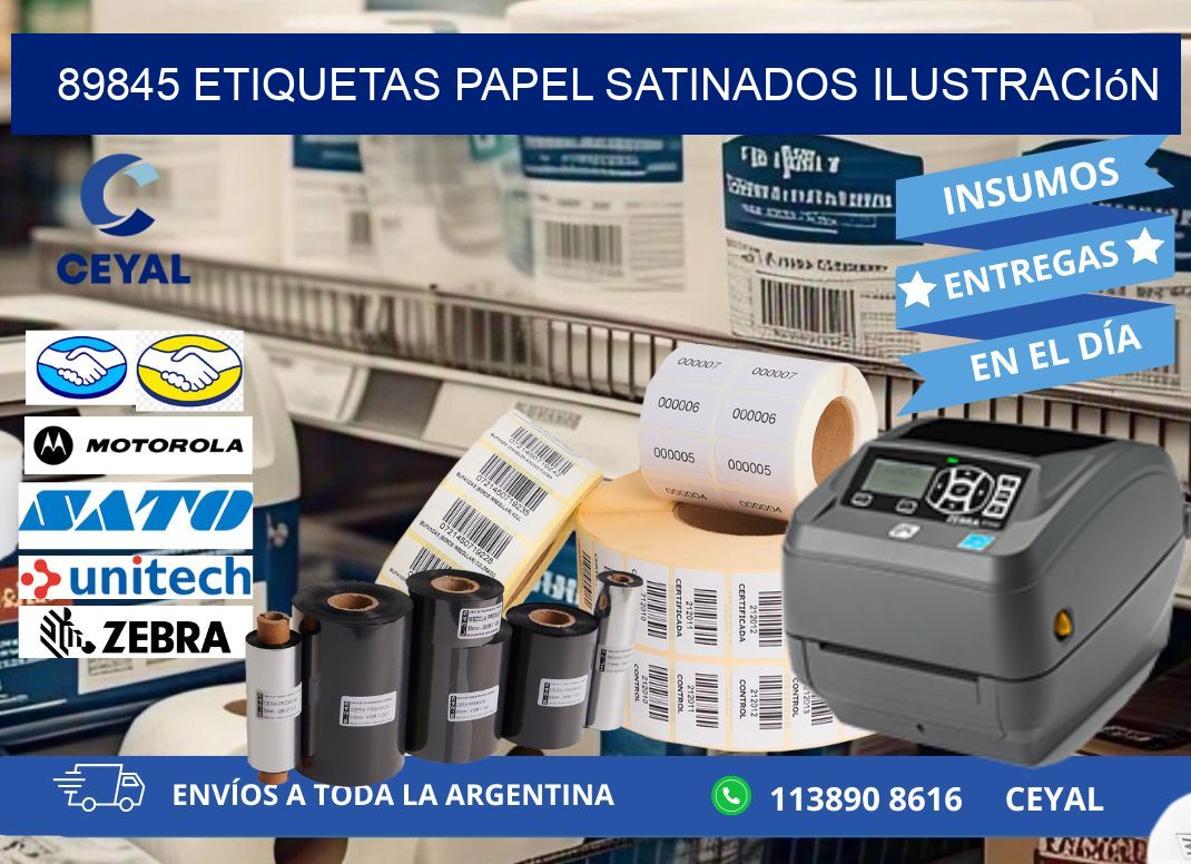 89845 etiquetas papel satinados ilustración