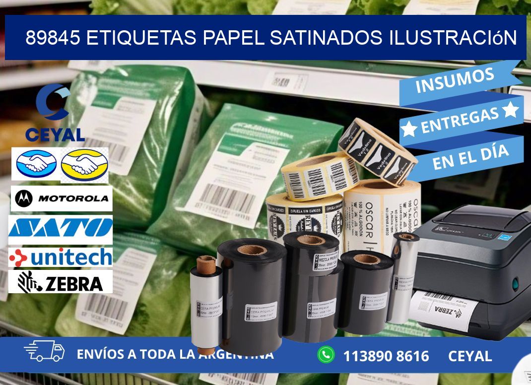 89845 etiquetas papel satinados ilustración