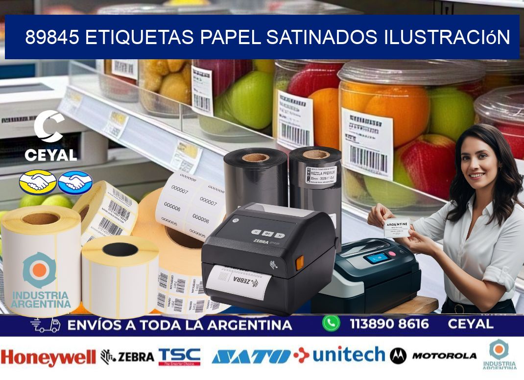 89845 etiquetas papel satinados ilustración