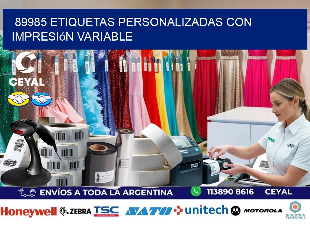 89985 etiquetas personalizadas con impresión variable