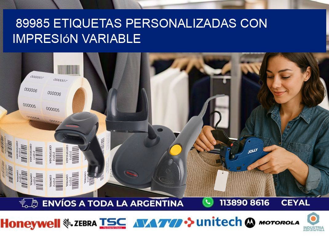 89985 etiquetas personalizadas con impresión variable