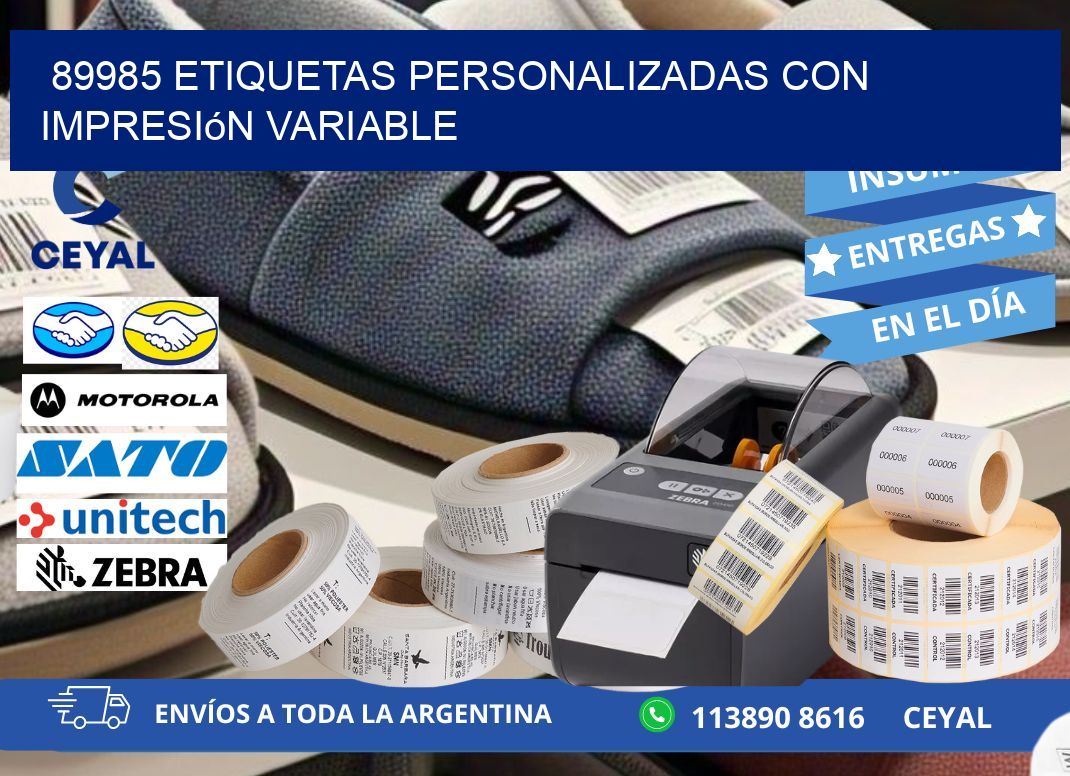 89985 etiquetas personalizadas con impresión variable
