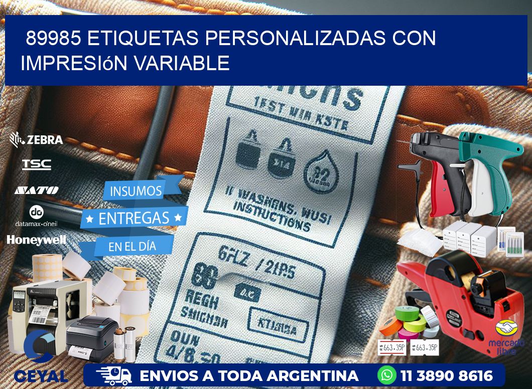 89985 etiquetas personalizadas con impresión variable