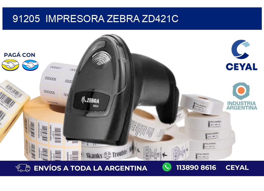 91205 Impresora Zebra zd421c