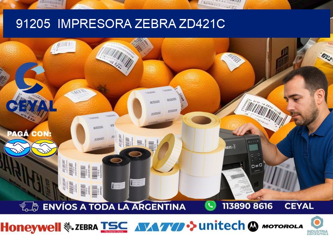91205  Impresora Zebra zd421c