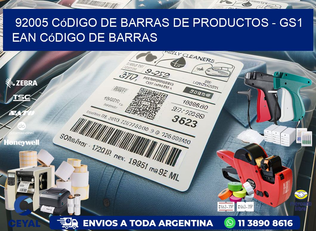 92005 Código de Barras de productos - GS1 ean Código de Barras