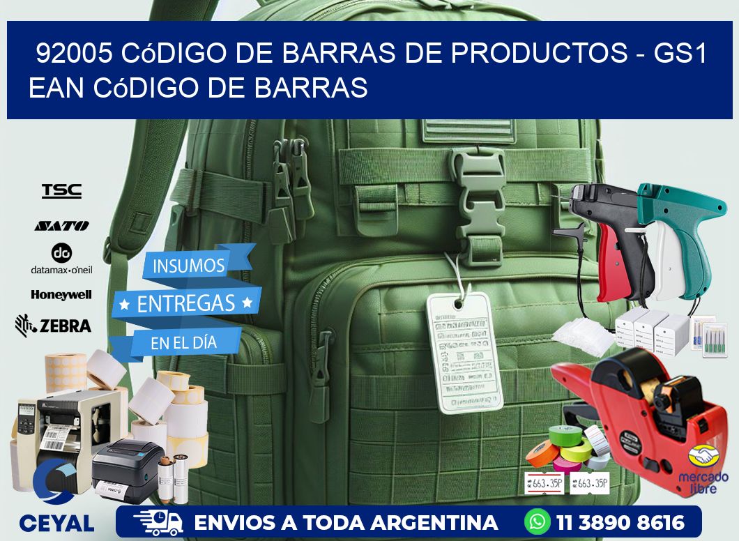 92005 Código de Barras de productos - GS1 ean Código de Barras