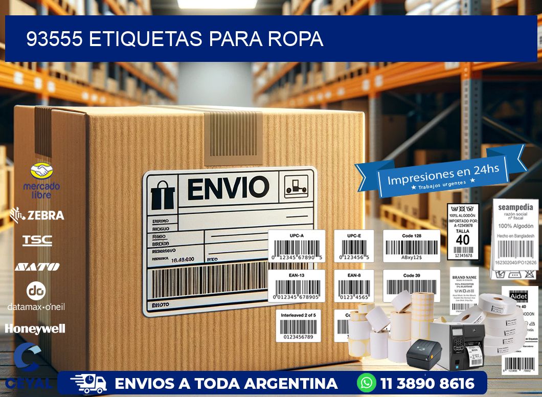 93555 etiquetas para ropa