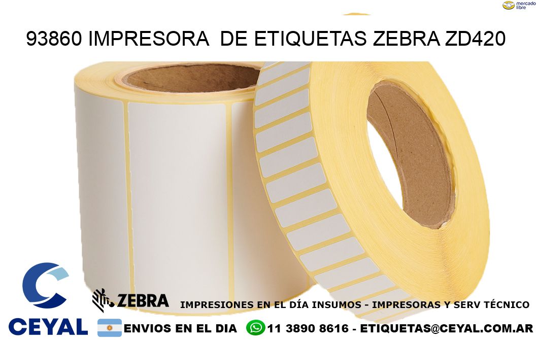 93860 impresora  de etiquetas Zebra ZD420