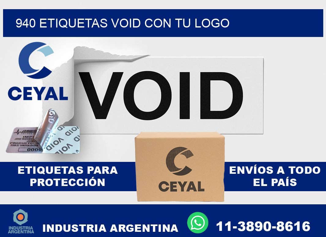 940 etiquetas void con tu logo