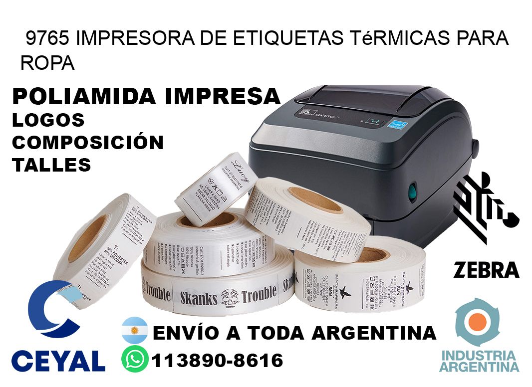 9765 impresora de etiquetas térmicas para ropa