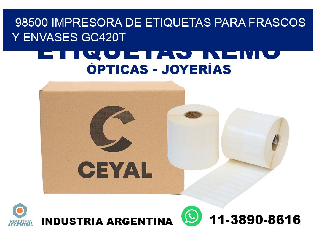 98500 impresora de etiquetas para frascos y envases GC420T