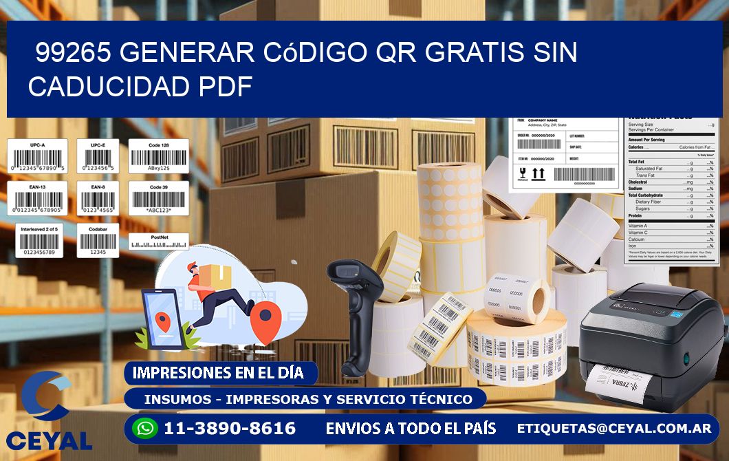 99265 Generar código QR gratis sin caducidad PDF