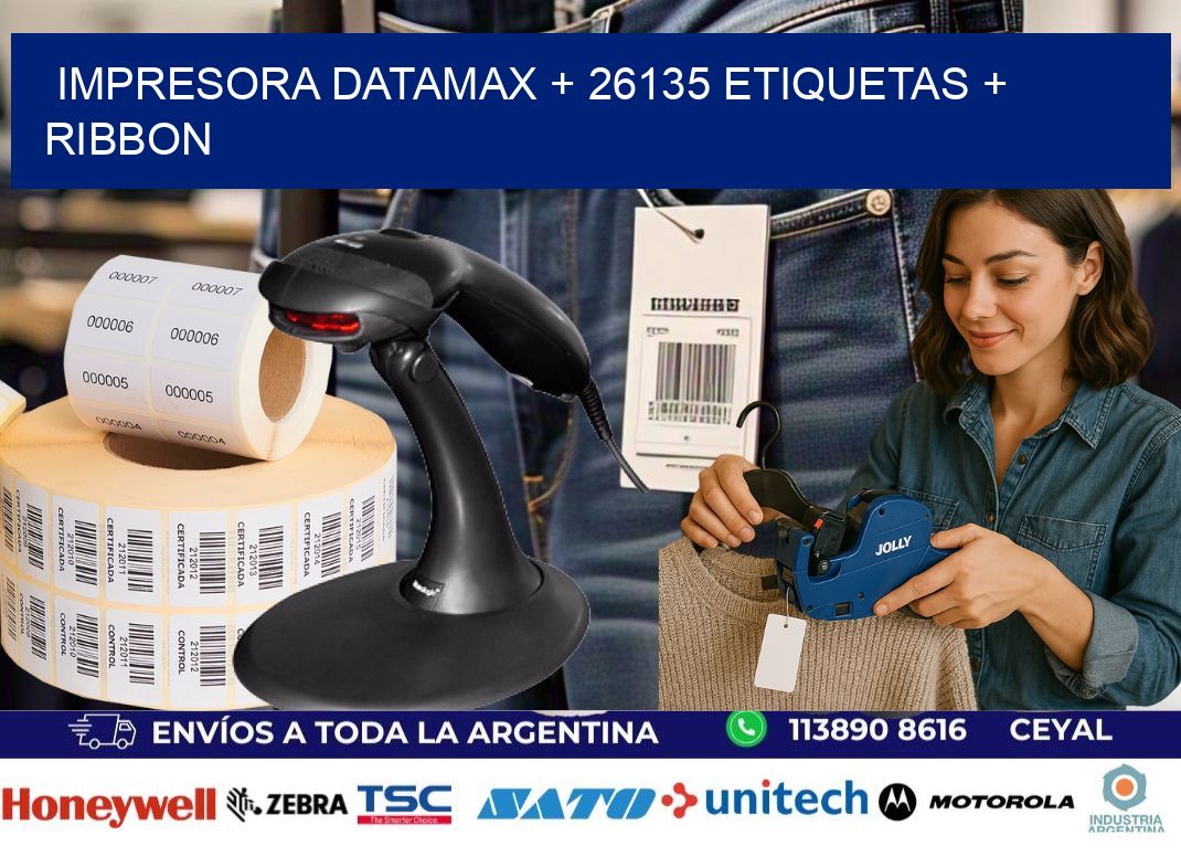 impresora DATAMAX + 26135 etiquetas + ribbon