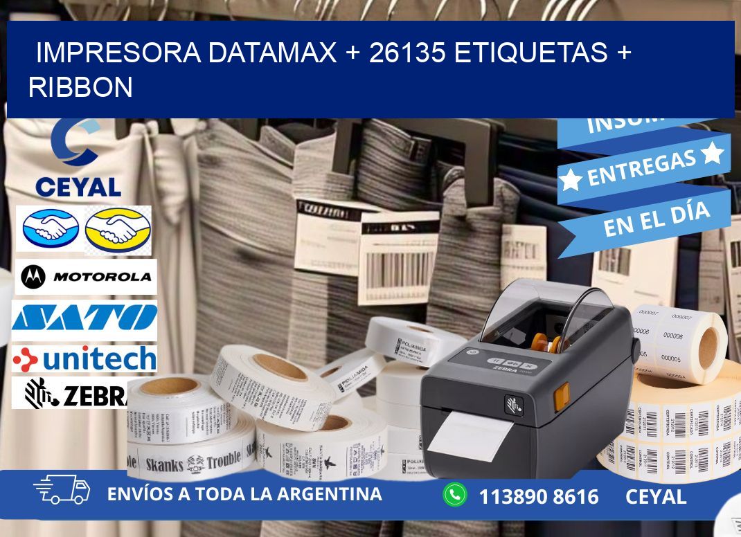 impresora DATAMAX + 26135 etiquetas + ribbon