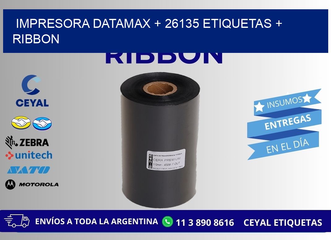 impresora DATAMAX + 26135 etiquetas + ribbon