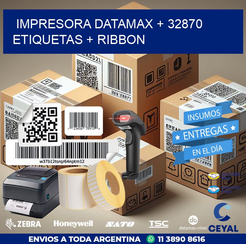 impresora DATAMAX + 32870 etiquetas + ribbon