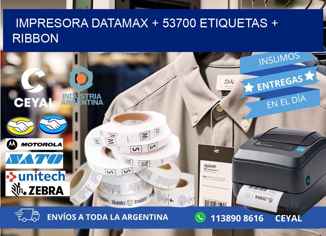 impresora DATAMAX + 53700 etiquetas + ribbon