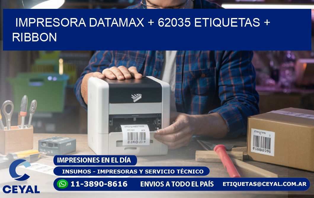 impresora DATAMAX + 62035 etiquetas + ribbon