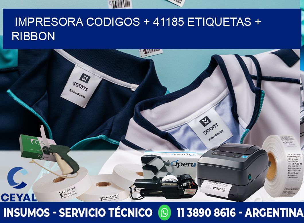impresora codigos + 41185 etiquetas + ribbon