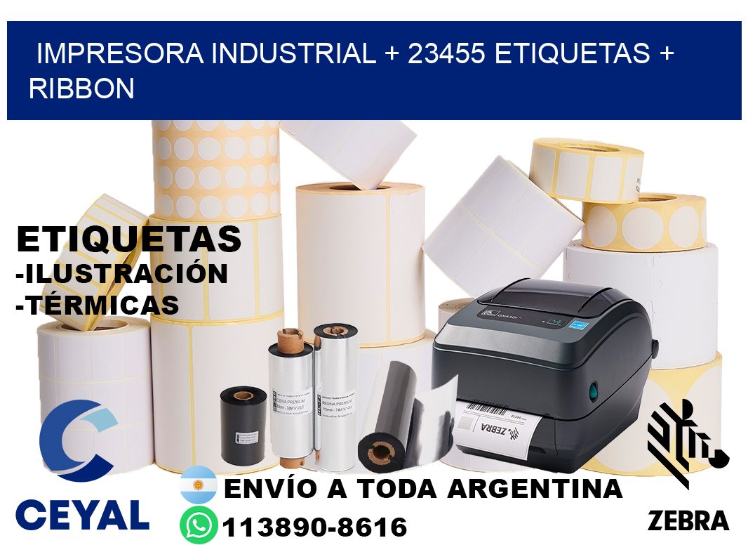 impresora industrial + 23455 etiquetas + ribbon