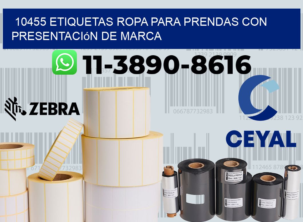 10455 Etiquetas ropa para prendas con presentación de marca