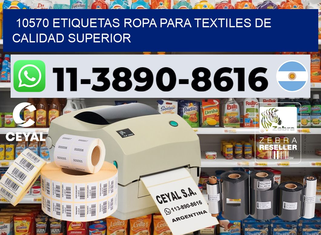 10570 Etiquetas ropa para textiles de calidad superior
