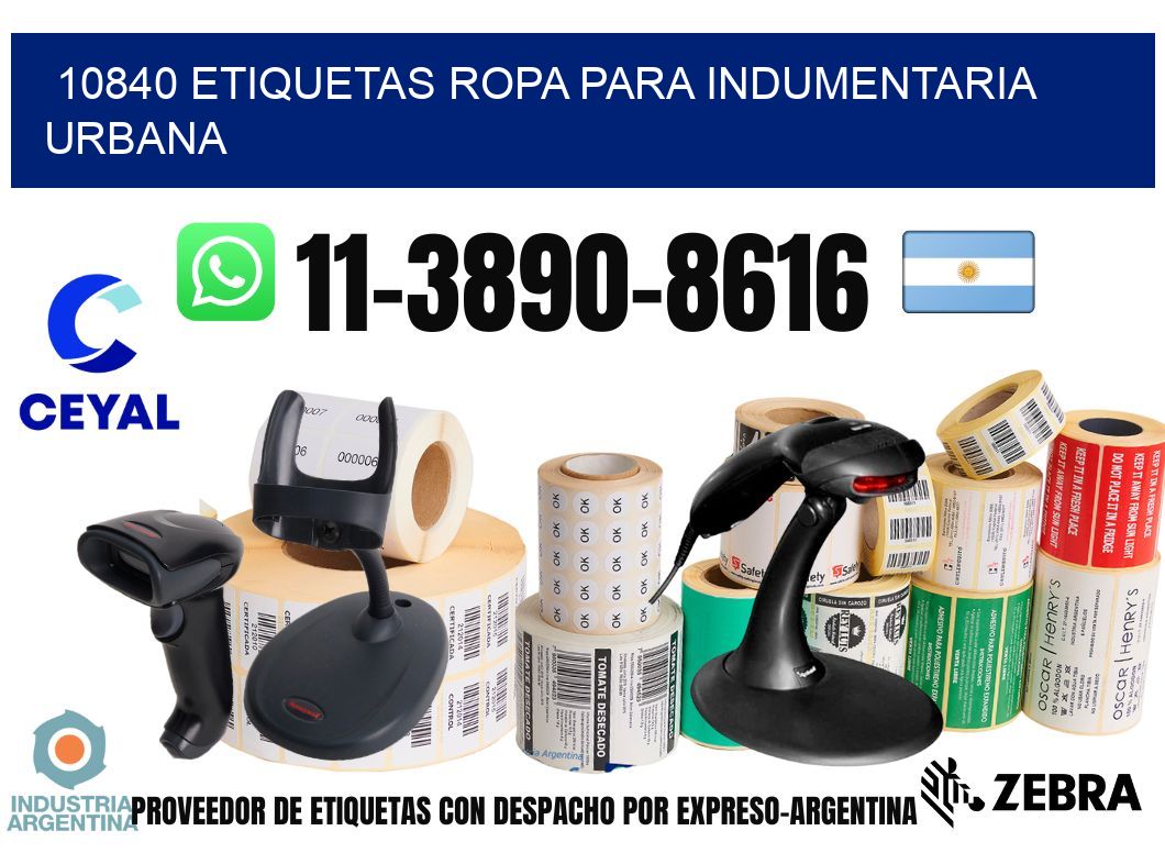 10840 Etiquetas ropa para indumentaria urbana