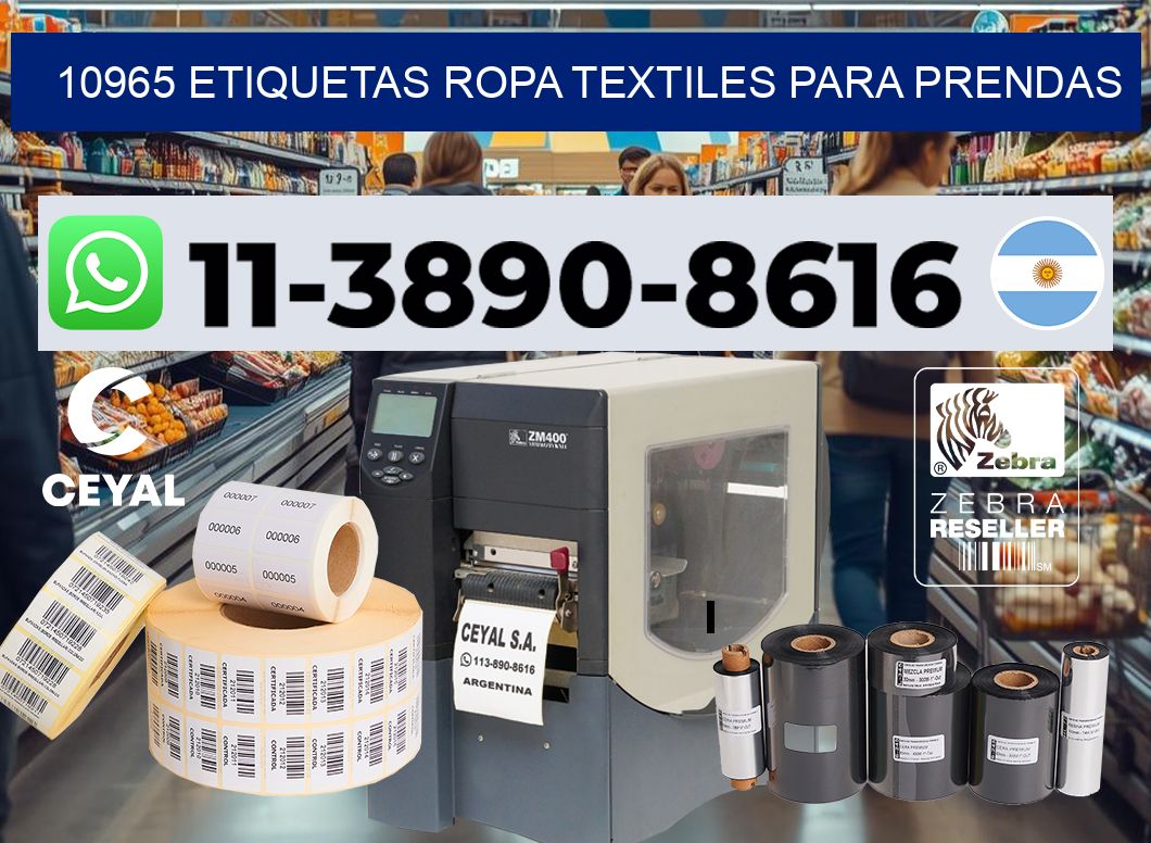 10965 Etiquetas ropa textiles para prendas
