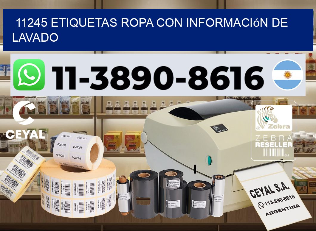 11245 Etiquetas ropa con información de lavado