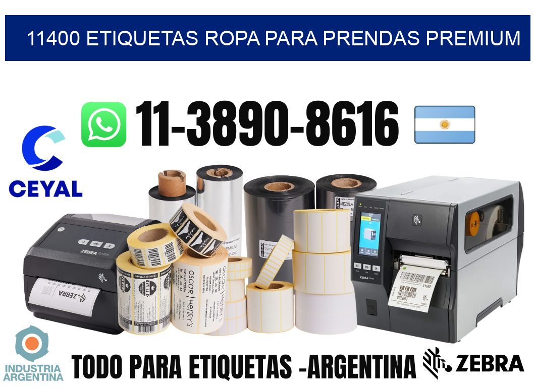 11400 Etiquetas ropa para prendas premium