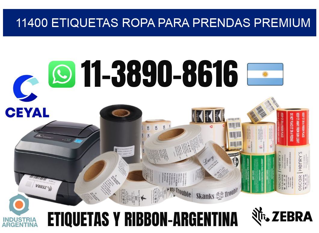 11400 Etiquetas ropa para prendas premium