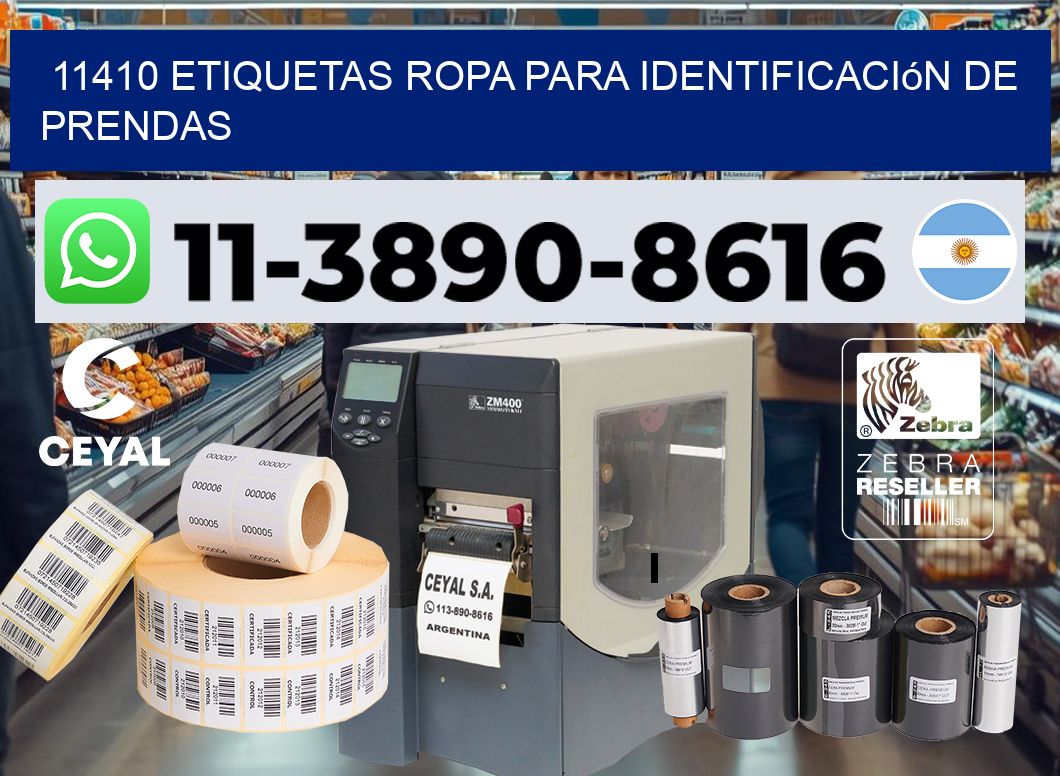 11410 Etiquetas ropa para identificación de prendas