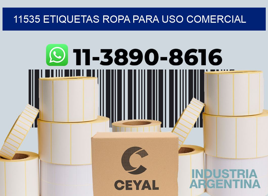 11535 Etiquetas ropa para uso comercial