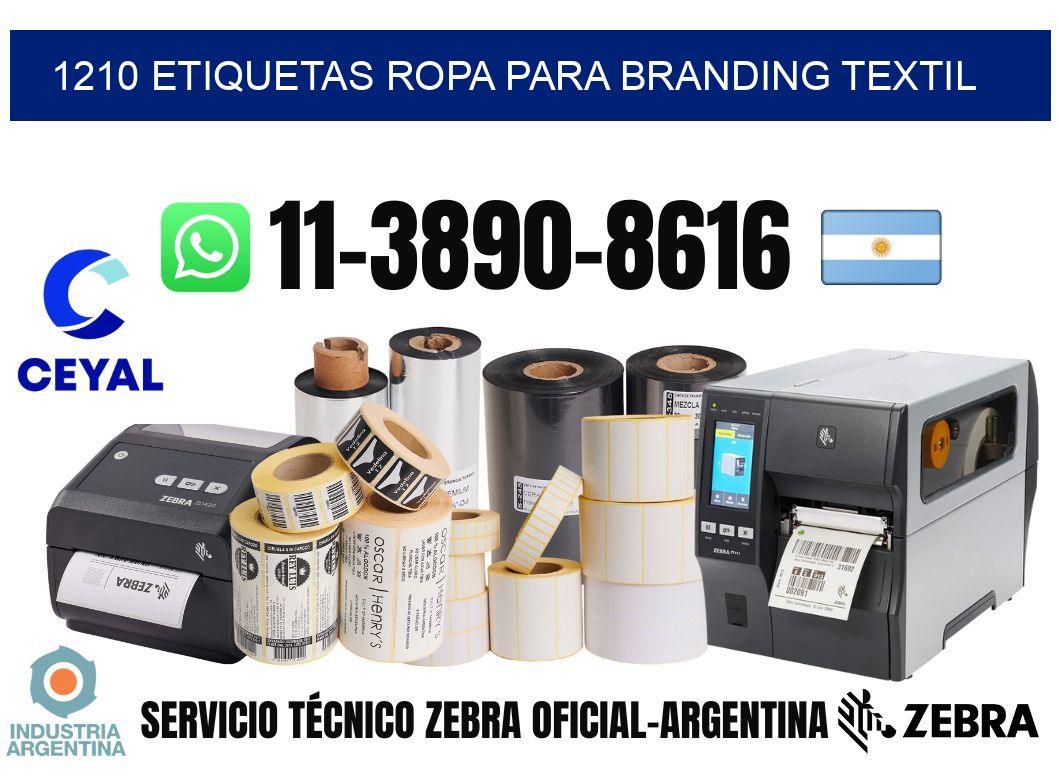 1210 Etiquetas ropa para branding textil