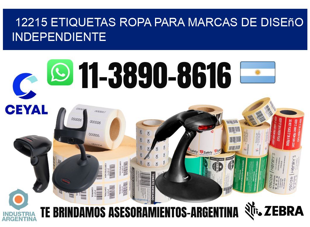 12215 Etiquetas ropa para marcas de diseño independiente