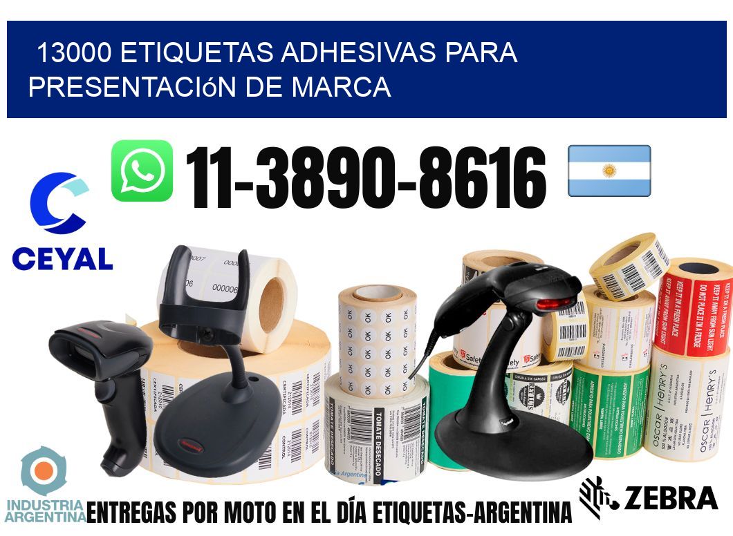 13000 Etiquetas adhesivas para presentación de marca