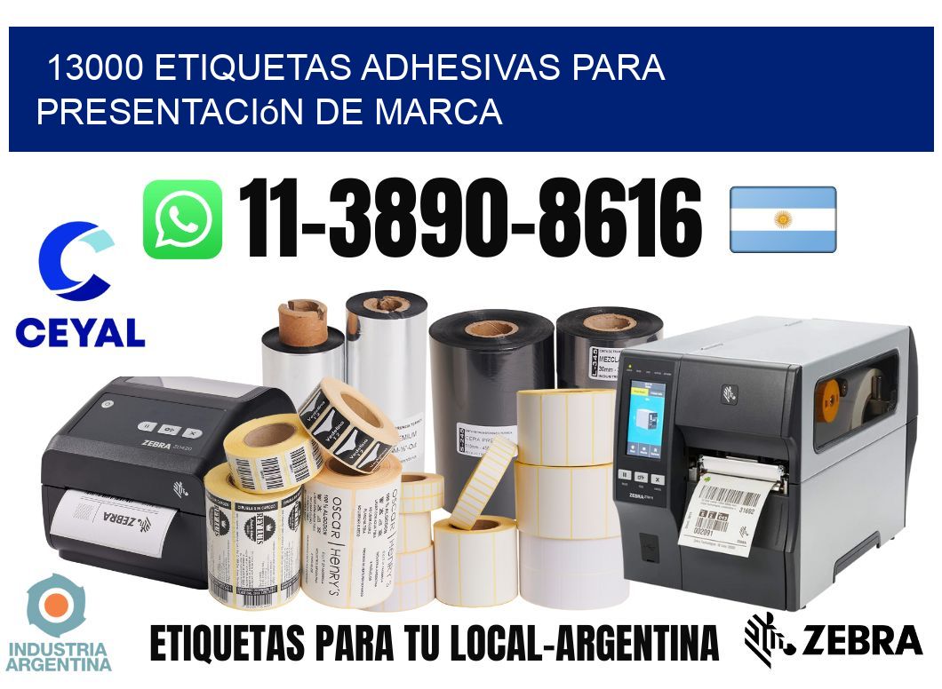13000 Etiquetas adhesivas para presentación de marca