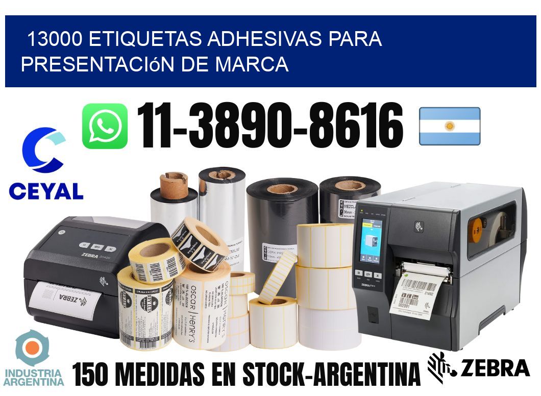 13000 Etiquetas adhesivas para presentación de marca