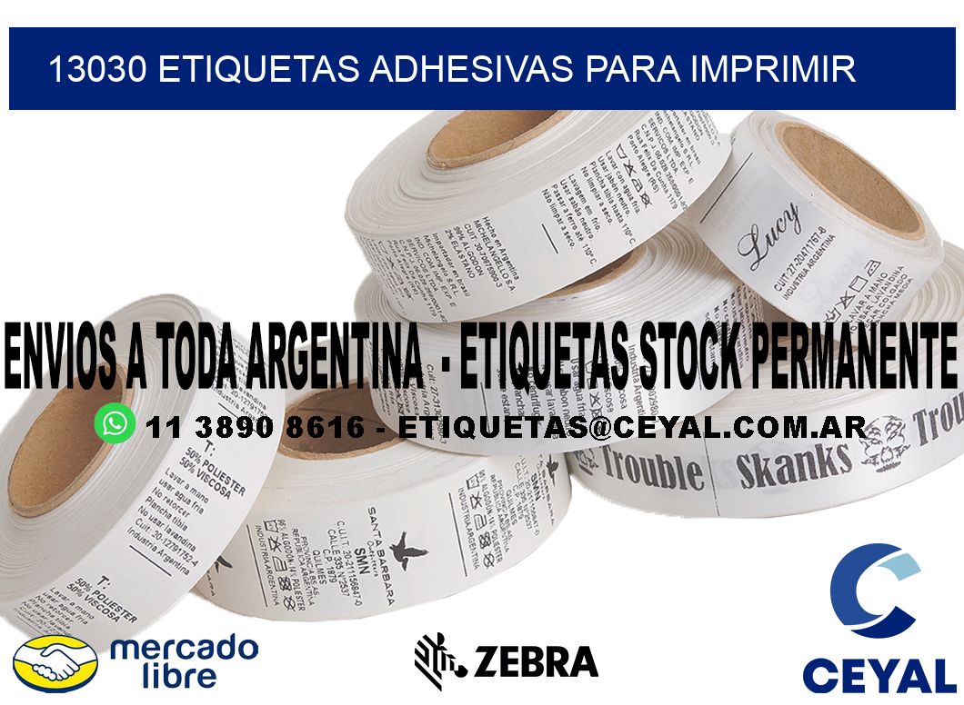 13030 etiquetas adhesivas para imprimir