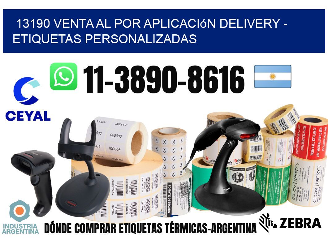 13190 Venta al Por Aplicación delivery - Etiquetas Personalizadas